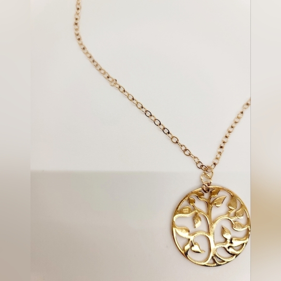 Athena design gold plated tree necklace - Picture 5 of 5